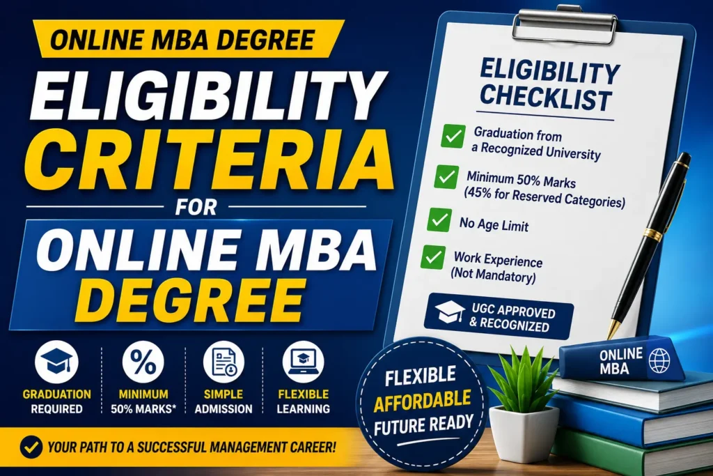 Eligibility Criteria for Online MBA Degree