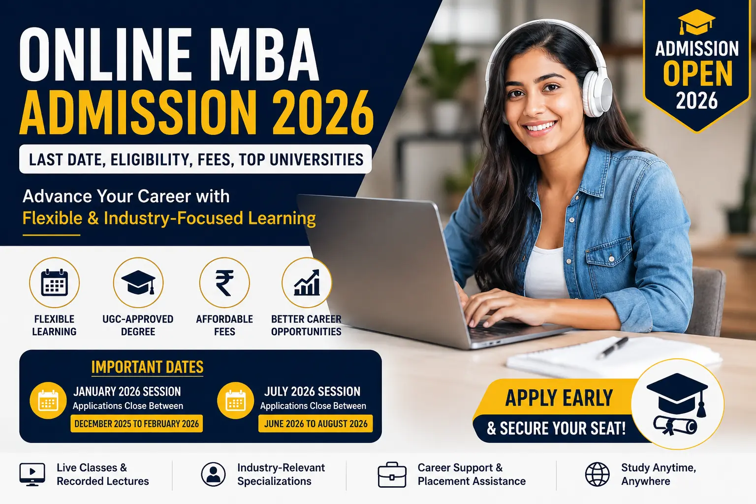 Online MBA Admission 2026 Last Date